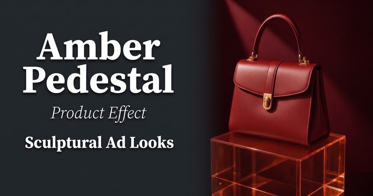 Amber Pedestal Product Effect: 4 Sculptural Ad Looks