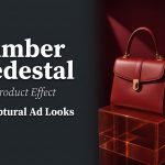 Amber Pedestal Product Effect: 4 Sculptural Ad Looks