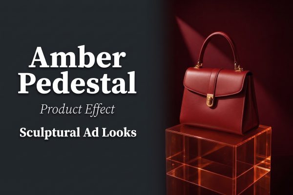 Amber Pedestal Product Effect: 4 Sculptural Ad Looks