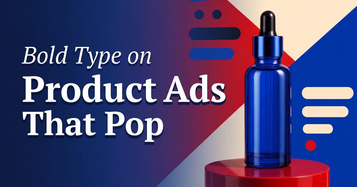 Bold Typography Product Ads: 4 Poster-Style Looks