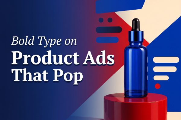 Bold Typography Product Ads: 4 Poster-Style Looks