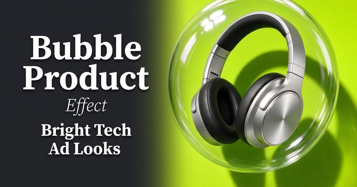 Bubble Product Effect: 4 Bright Tech Ad Looks
