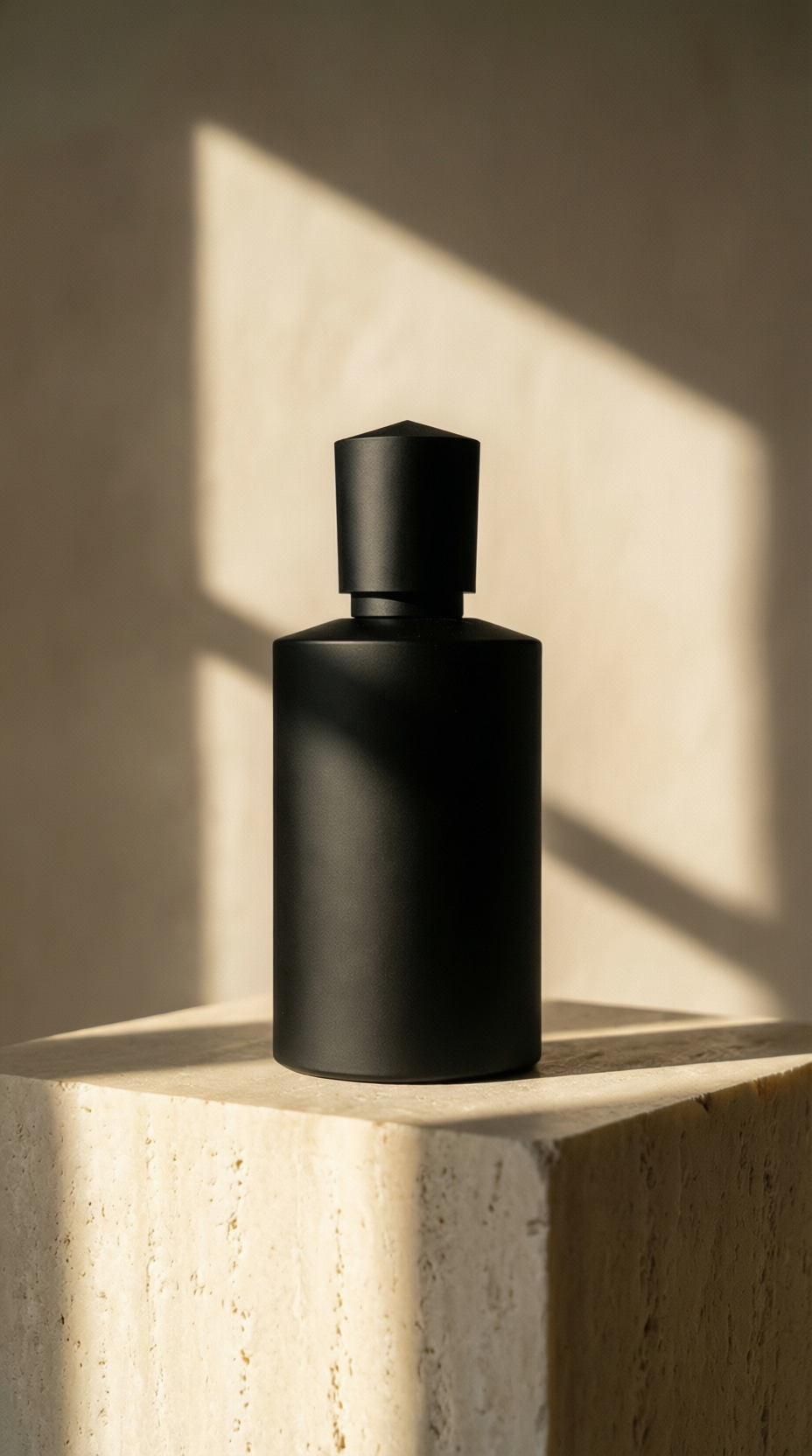 Shadow play product ads with a perfume bottle and window shadow