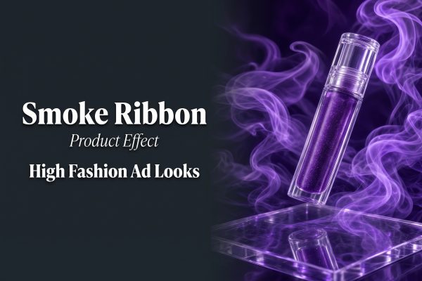 Smoke Ribbon Product Effect: 4 High-Fashion Ad Looks