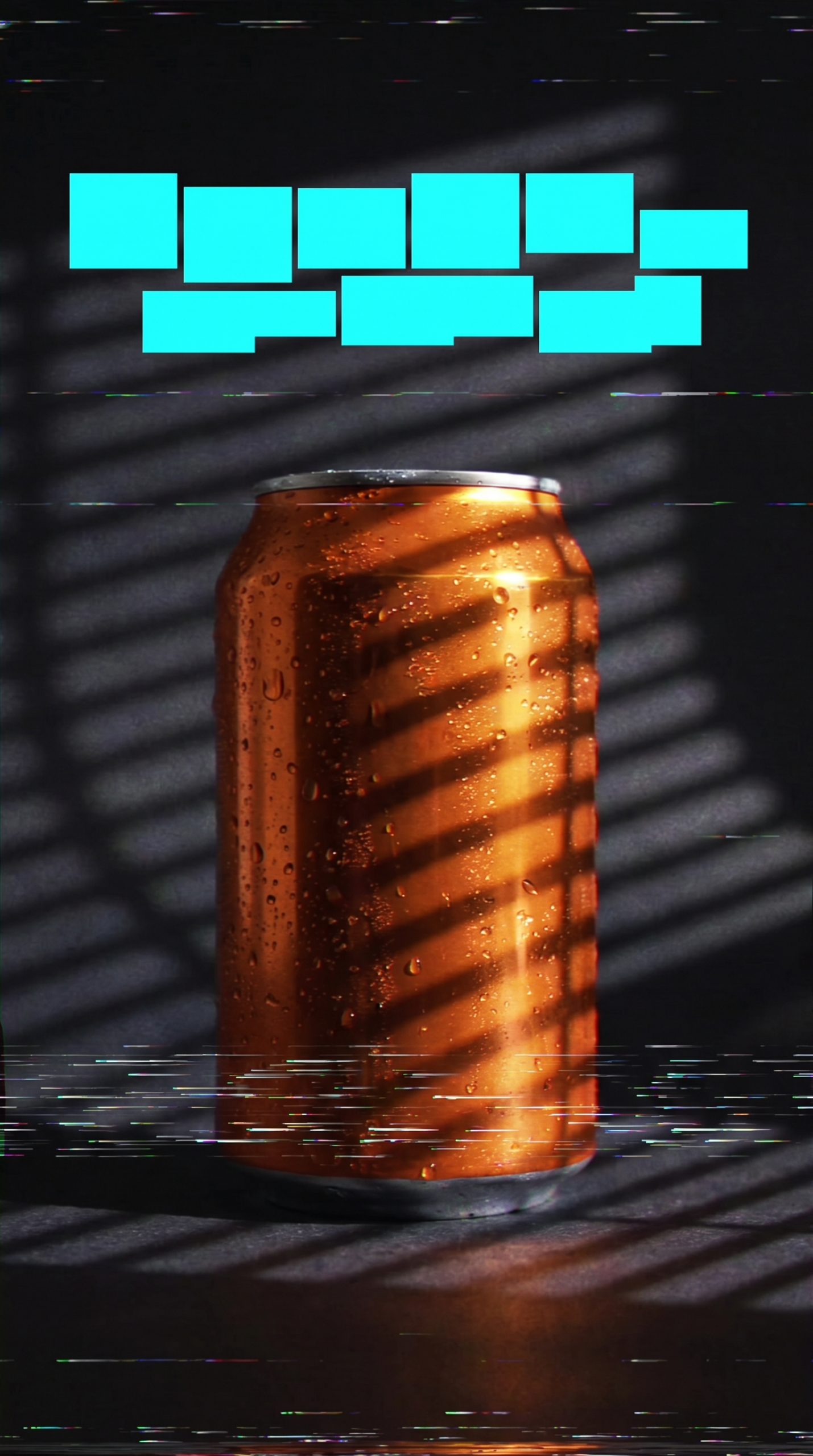 Retro VHS effect soda product reveal